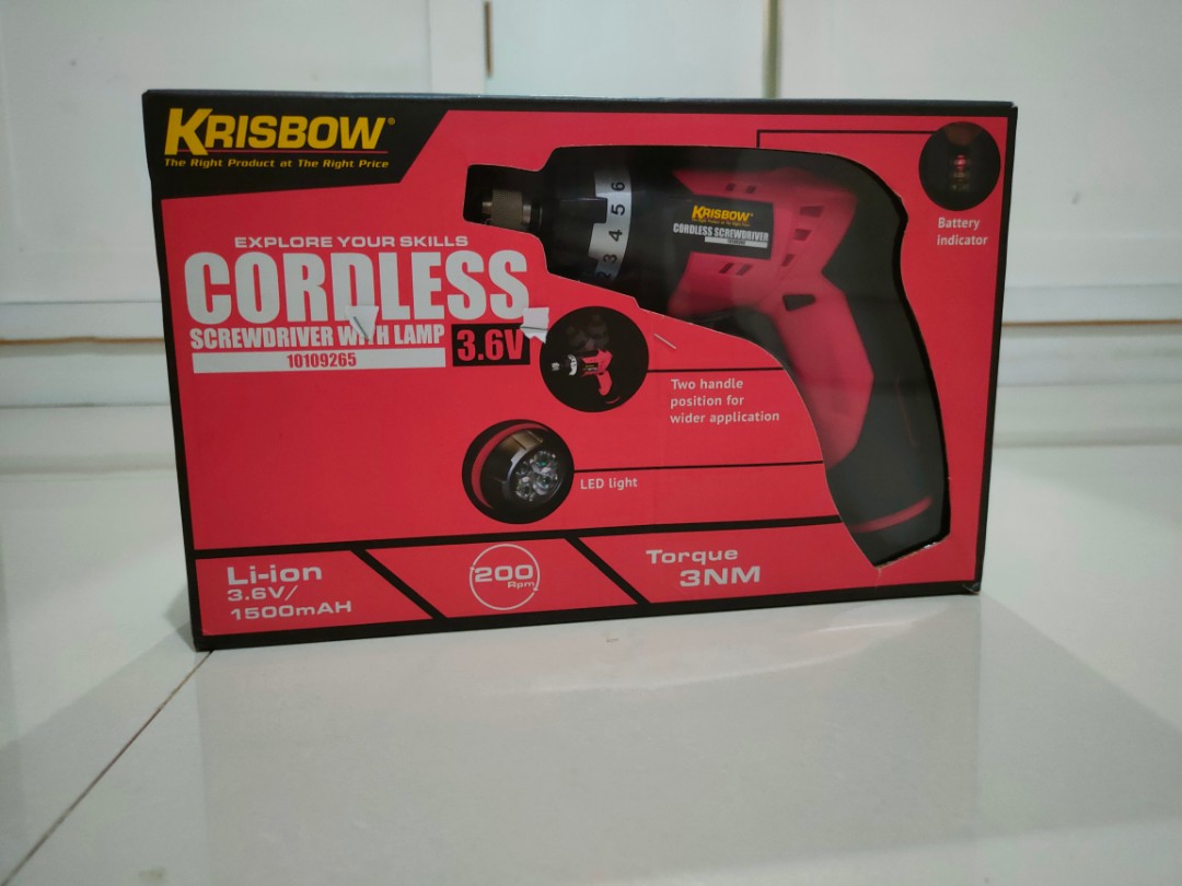Krisbow cordless best sale screwdriver