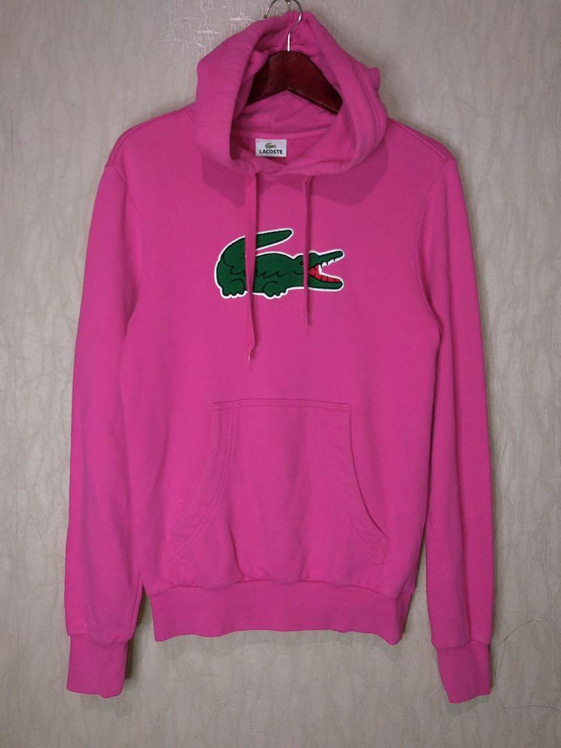 Pink sales lacoste hoodie