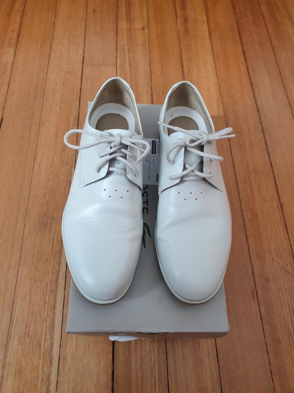 Lacoste Oxford ladies shoes white 38, Women's Fashion, Footwear, Flats
