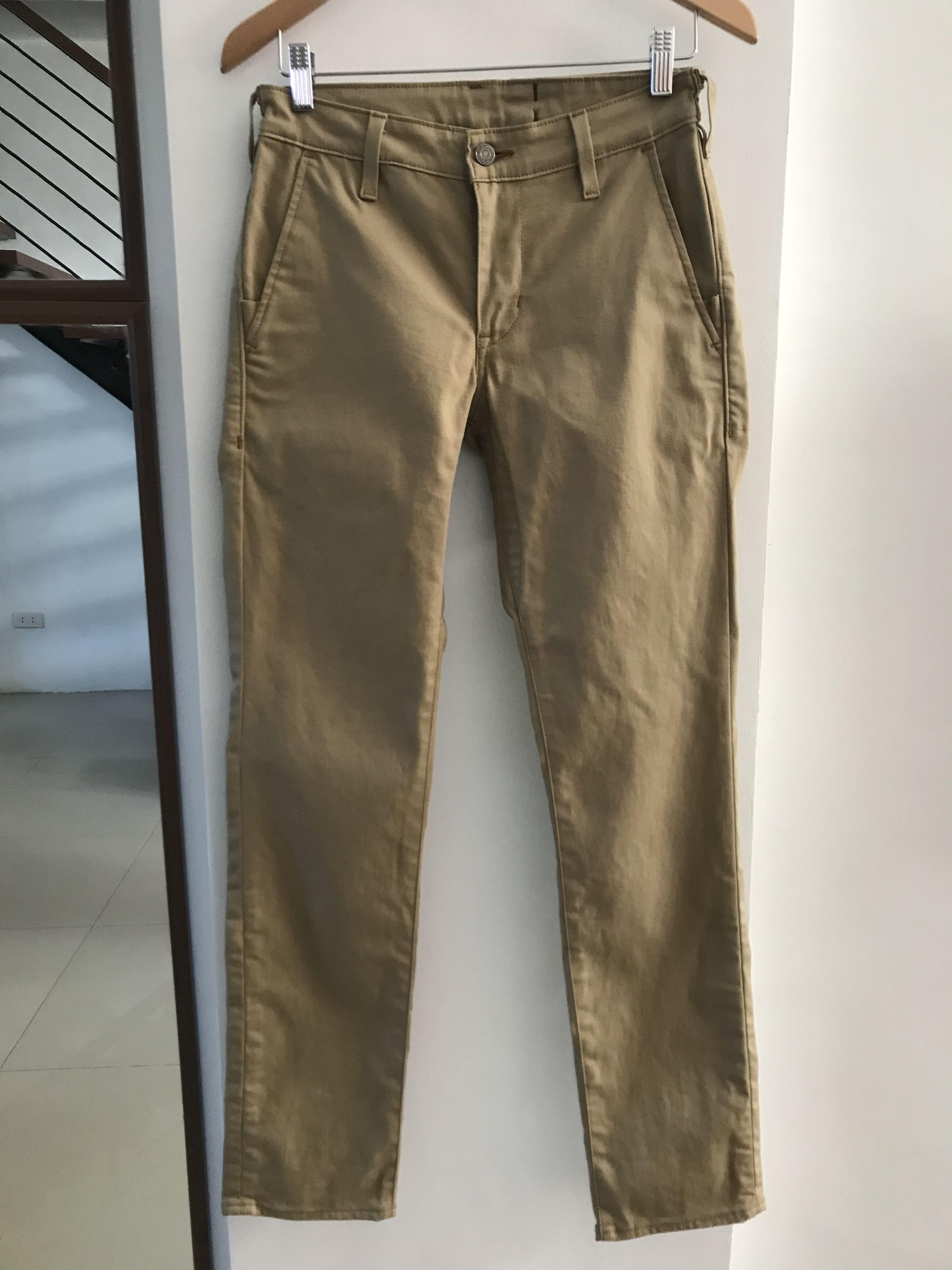 Levis 511 Slim Fit Commuter Trousers Pants 3M Reflective Stretch Grey Beige  | eBay