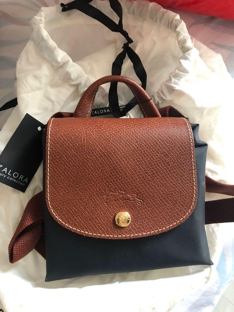 Longchamp le pliage sales club nylon backpack gunmetal