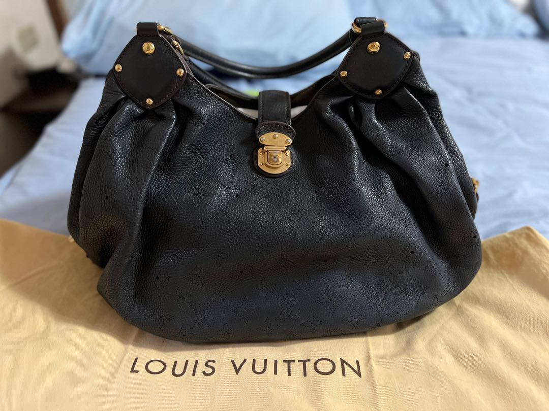LOUIS VUITTON Louis Vuitton Monogram Mahina L Tote Bag Shoulder Leather  Noir Black M95765