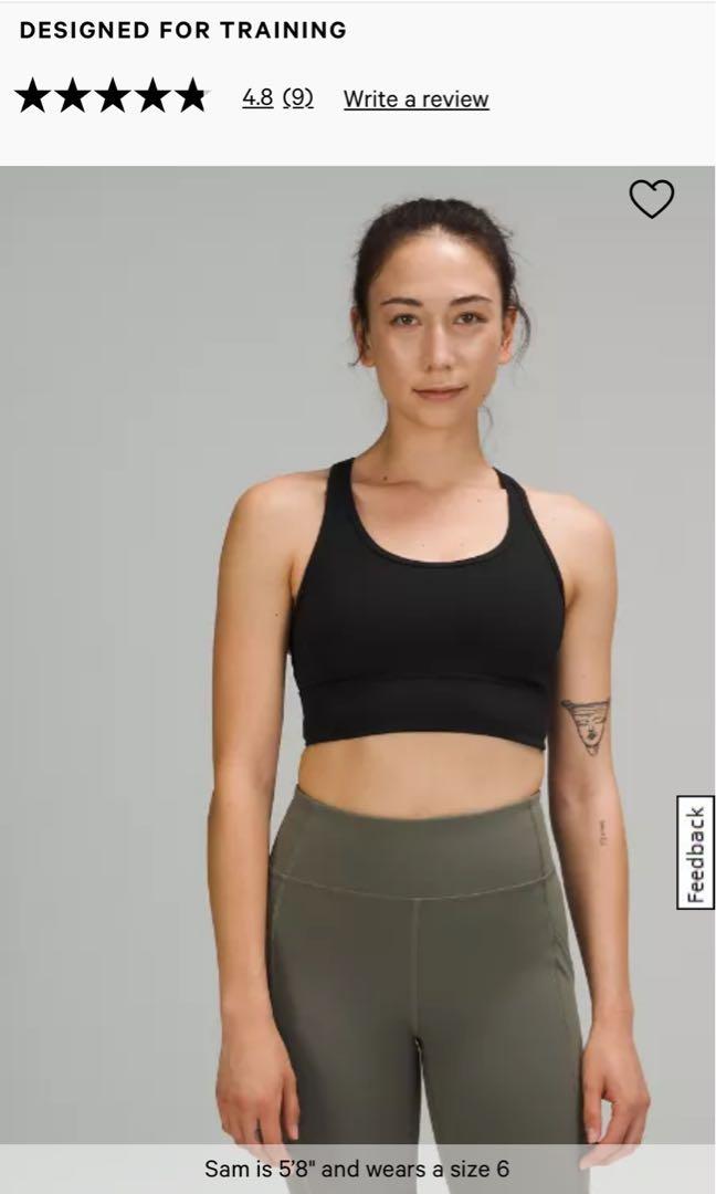 Lululemon Mesh Back Long Line Train Bra Women s Fashion Activewear on Carousell