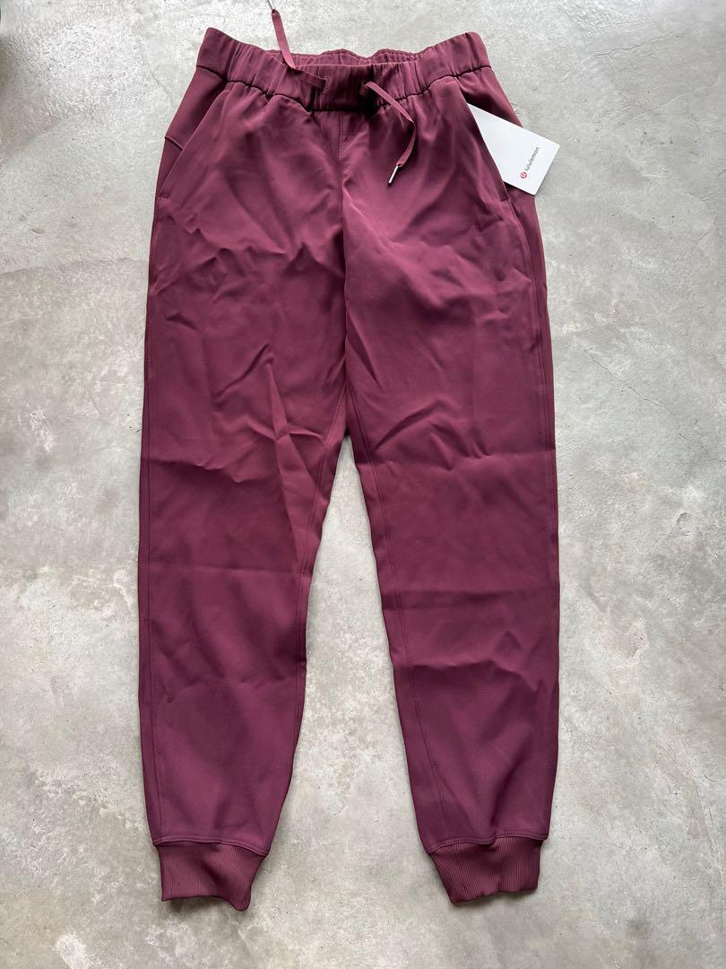 Lululemon On The Fly Jogger Pants Size 2 Travel Woven Cassis NWT