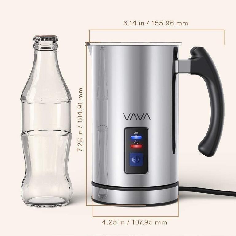 Milk Frother and Warmer[2021 Upgrade], VAVA Electric Milk Steamer