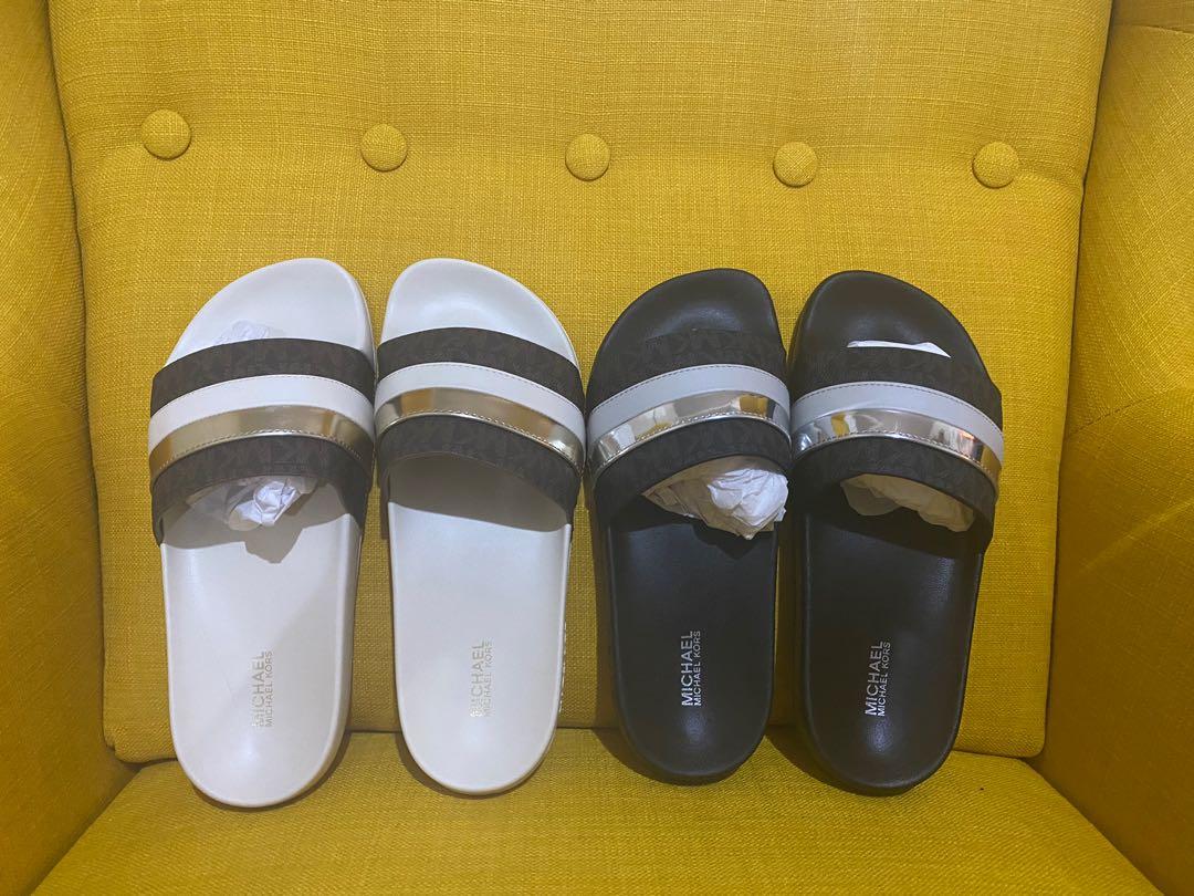 Mk brandy slides, Women's Fashion, Footwear, Slippers and slides on  Carousell