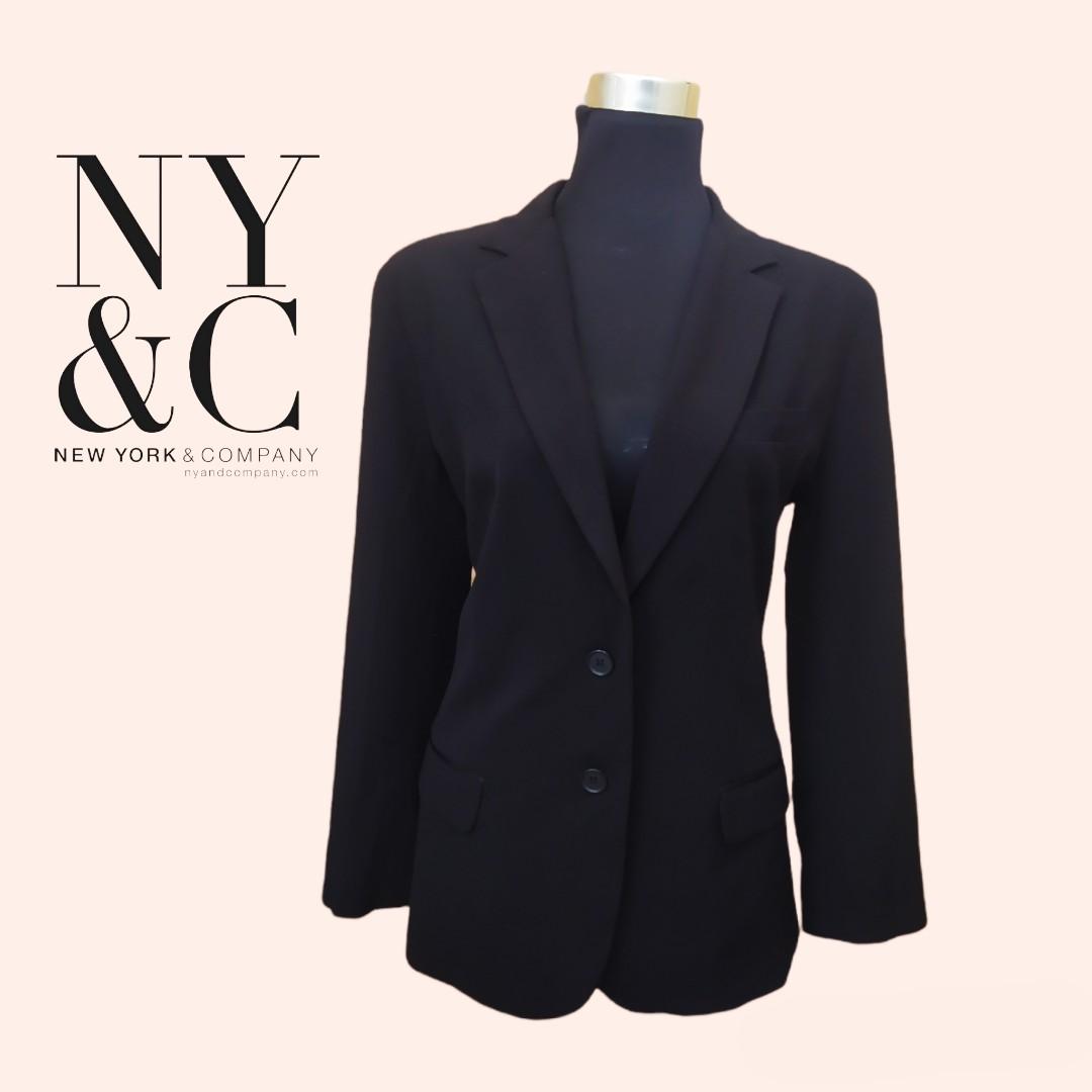 Women 2 Button Black Blazer. Size 