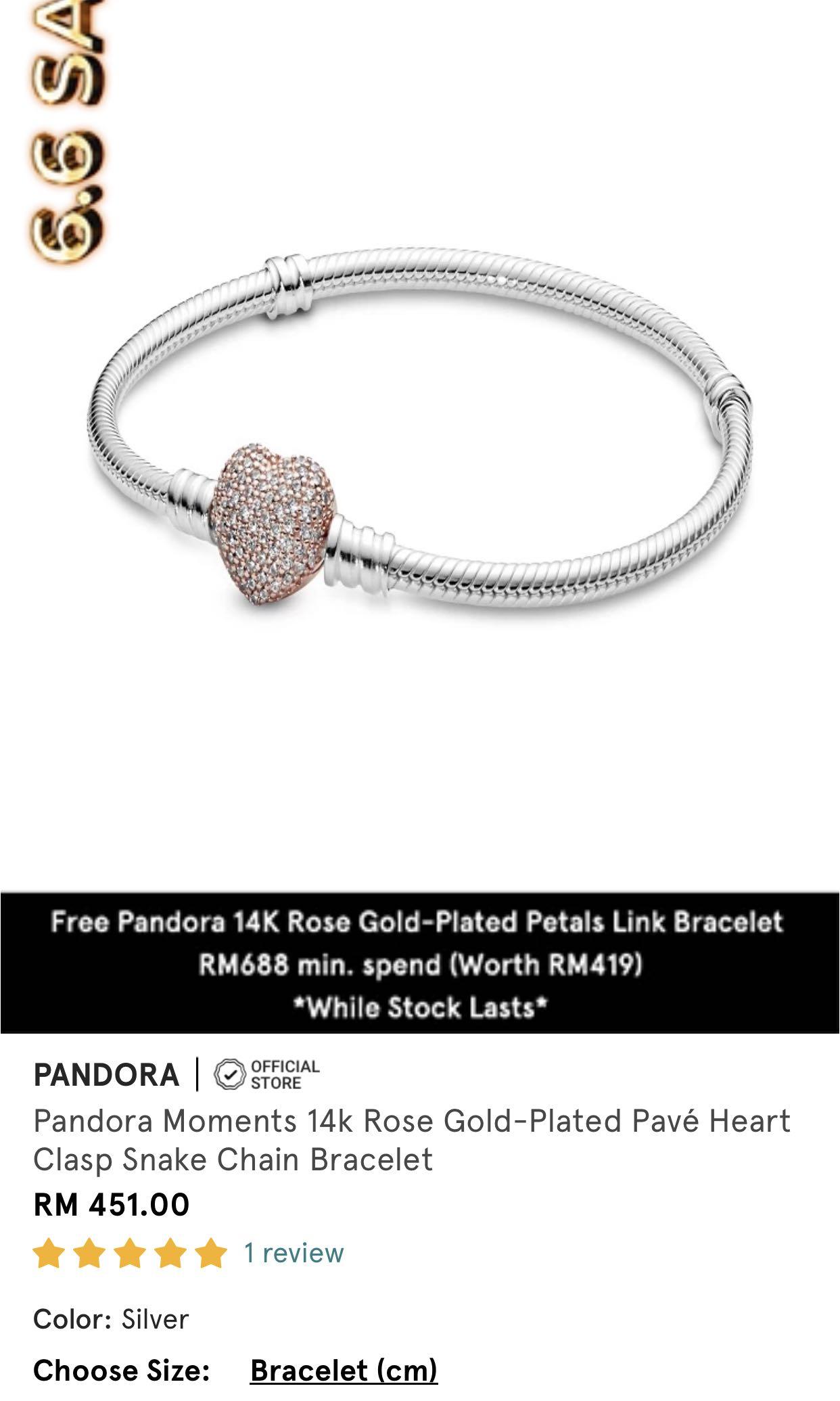 Original Pandora Rose Gold Plated Pave 