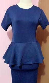 Peplum dress scuba