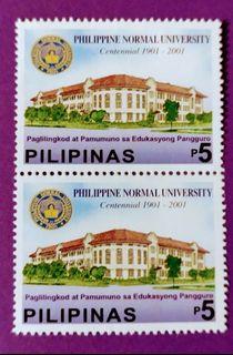 Philippines 2001 : Philippine Normal University  Centennial ( 1901 - 2001 ) , pair , mint