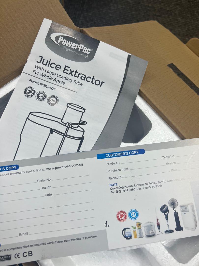 Powerpac Juice extractor, TV & Home Appliances, Kitchen Appliances