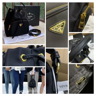 Prada 新款抽繩水桶包64232218586243110