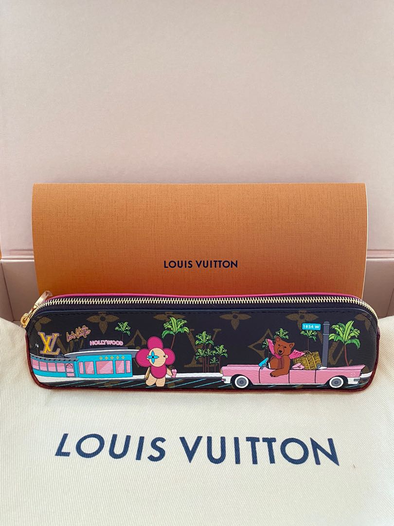 Louis Vuitton Brown Monogram Hollywood Xmas Elizabeth Pencil Case