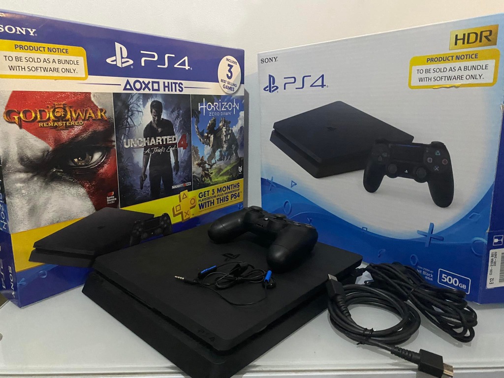 PS4 500gb Bundle with Controller and Games, Video Gaming, Video Game ...
