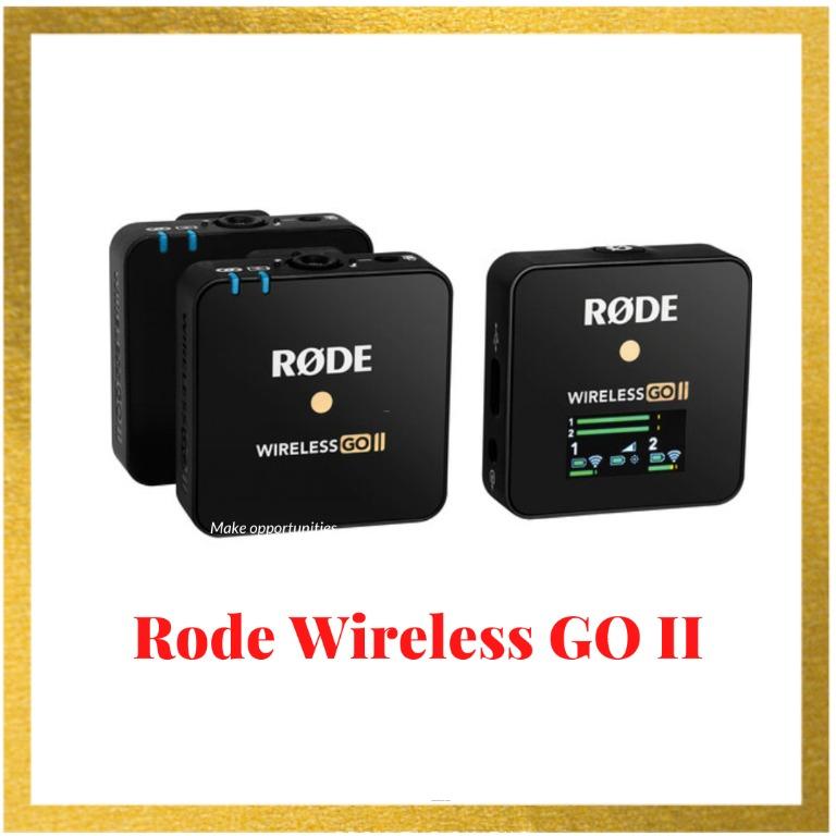 Rode Wireless GO II 2-Person Compact Digital Wireless Microphone  System/Recorder (2.4 GHz, Black)