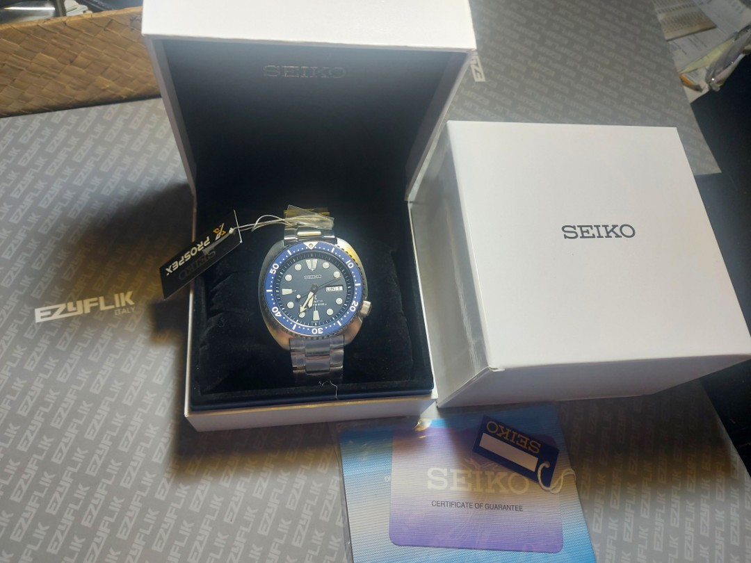 Seiko Turtle Prospex Blue - SRPE89K1, Luxury, Watches on Carousell