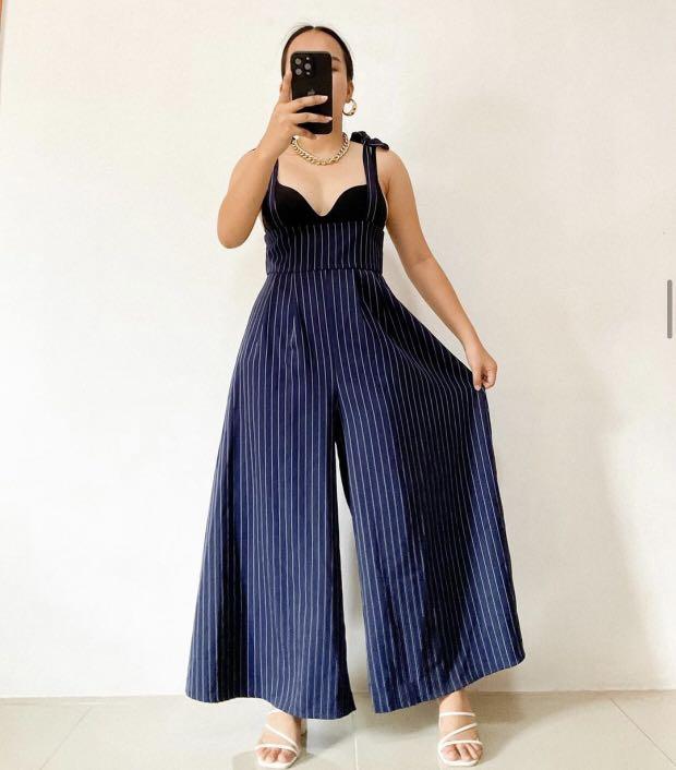 Self hotsell tie jumpsuit