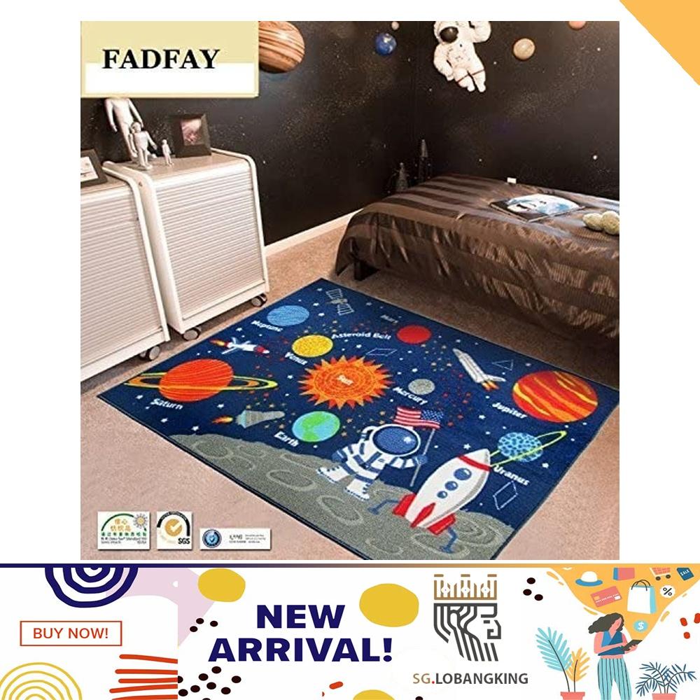 FADFAY Outer Space Kids Rug Cute Kids Room Carpet 39''52'' 