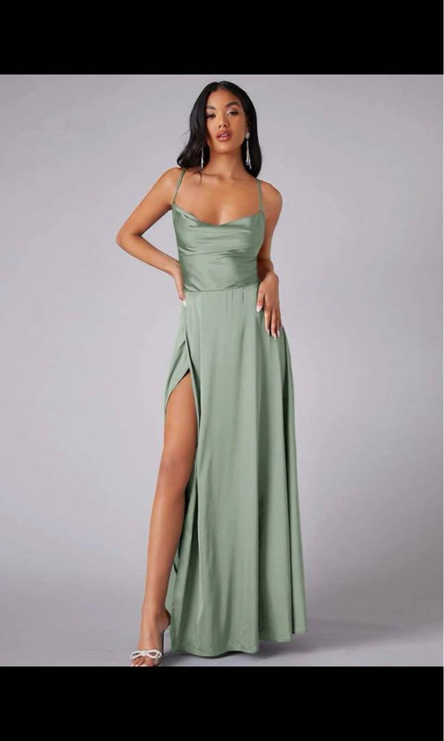 Green clearance dress shein