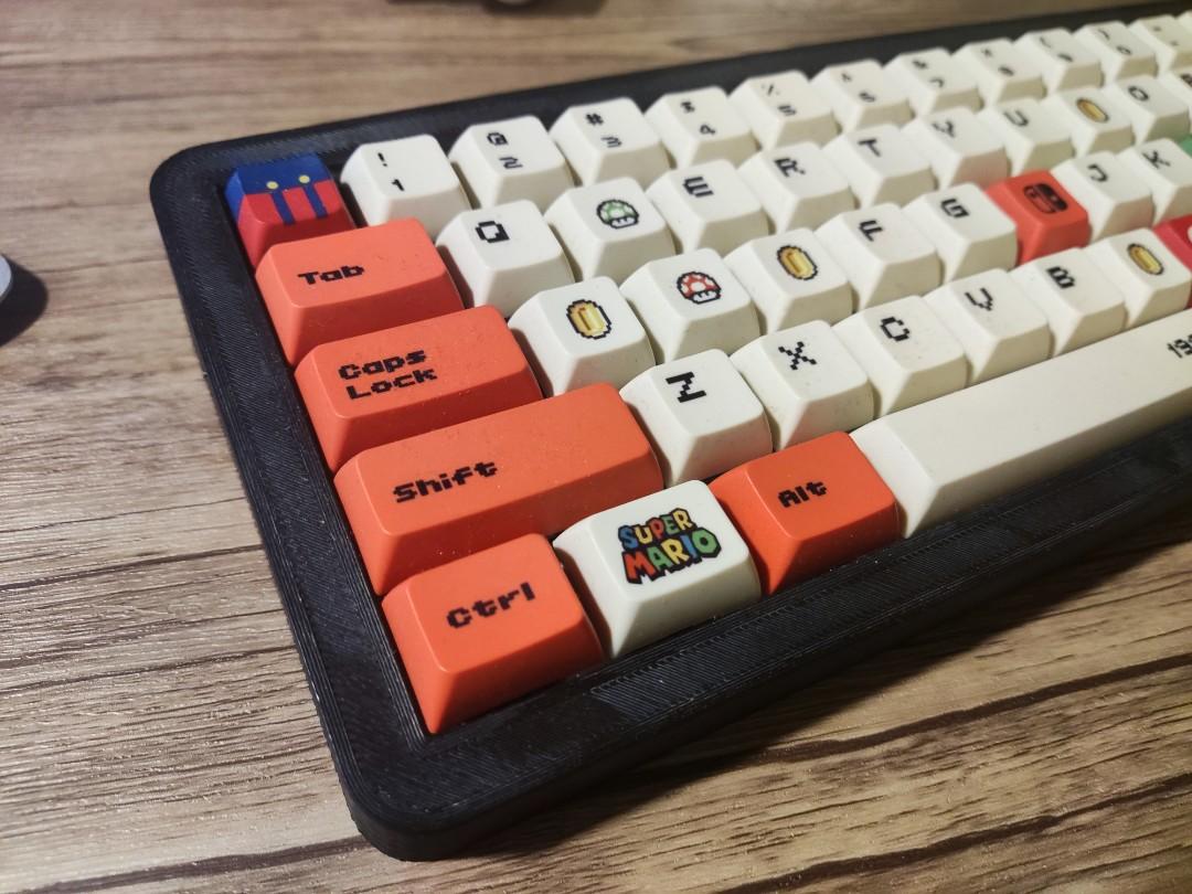 Super Mario XDA Keycaps Custom 60% Wired Mechanical Keyboard with Keyboard Case (Category: Computer Keyboard) located in Pasig City. Submitted by shaniacinamide (Listing ID 1166816029, Image 2). Description: Category: Custom Keyboard Keyboard Brand: RedDragon Fizz Keycaps: Super Mario Themed XDA Switch: (Lubed) Akko Jelly Black Condition: Like New (Working 100%) Inclusions: Black Keyboard Case (3D) Switch Puller [PAYMENT METHOD] Shopee Checkout *