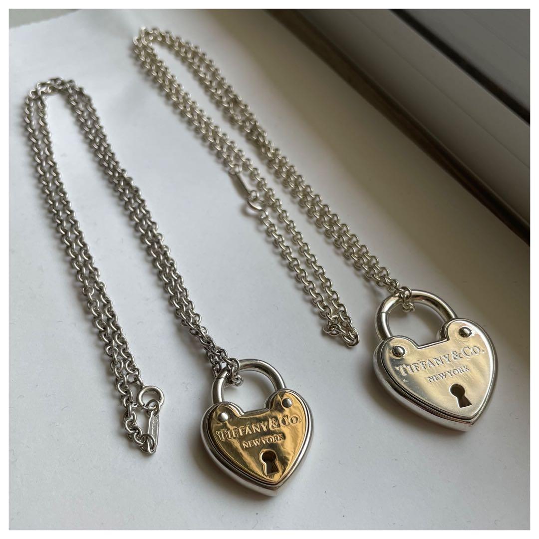 Tiffany & Co. Heart Arc Lock Padlock Necklace in Silver