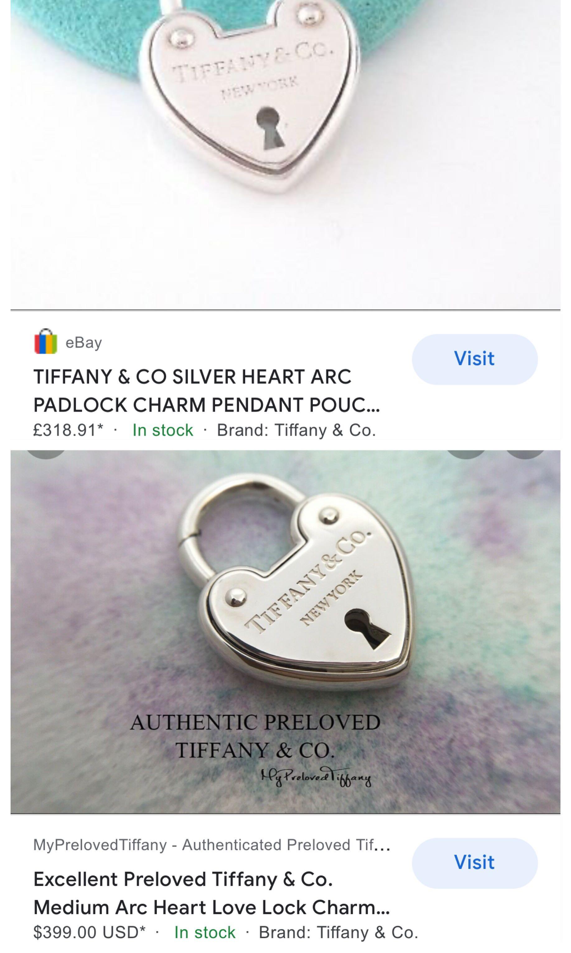 Tiffany Padlock Necklace Silver 2025