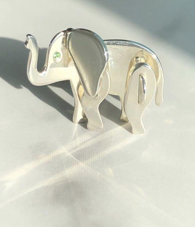 Authentic Tiffany Co elephant Brooch off retail