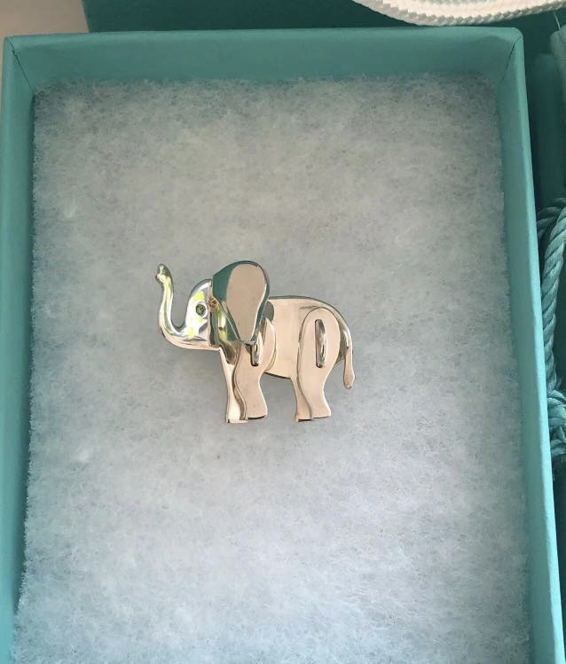 Tiffany elephant clearance brooch