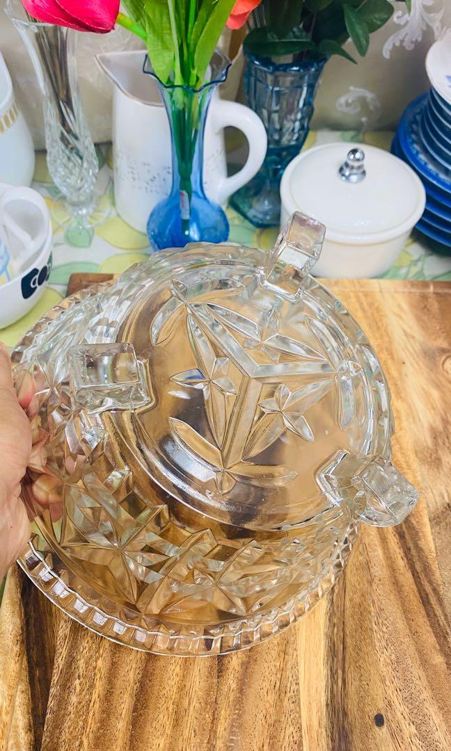 Vintage Glass Trifle Bowl, Furniture & Home Living, Kitchenware