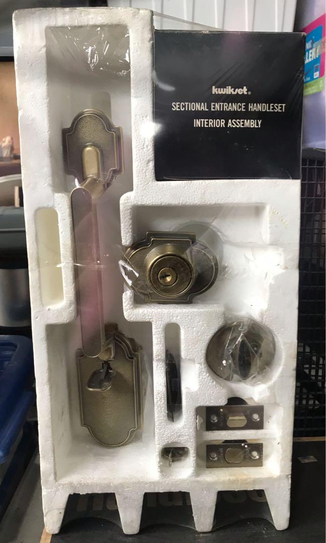Vintage Unused Kwikset Handleset sealed with box made in USA, Furniture