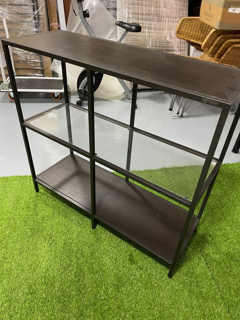 Wooden, Glass & Metal Shelving Unit, Furniture & Home Living, Furniture