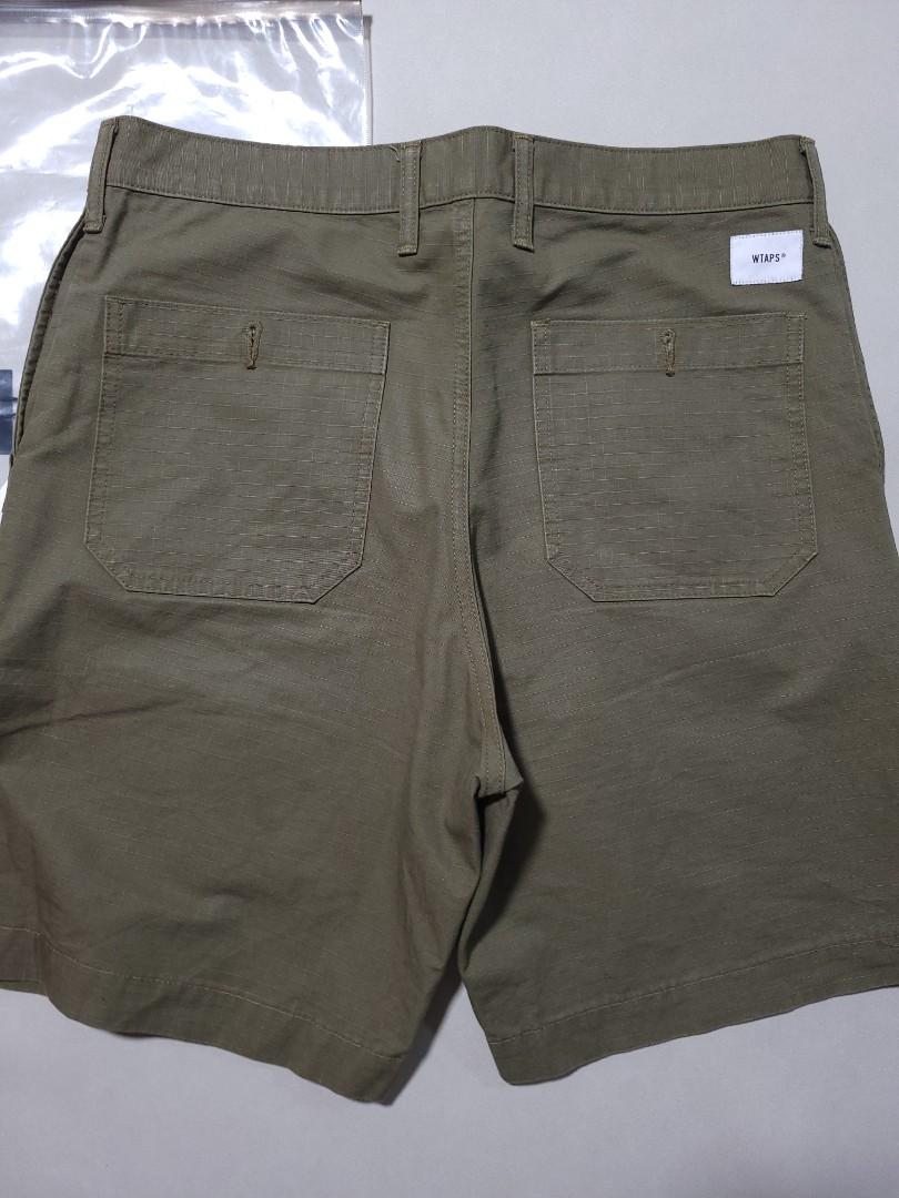 WTAPS BUDS SHORTS RIPSTOP OLIVE SIZE 03 L, 男裝, 褲＆半截裙, 短褲