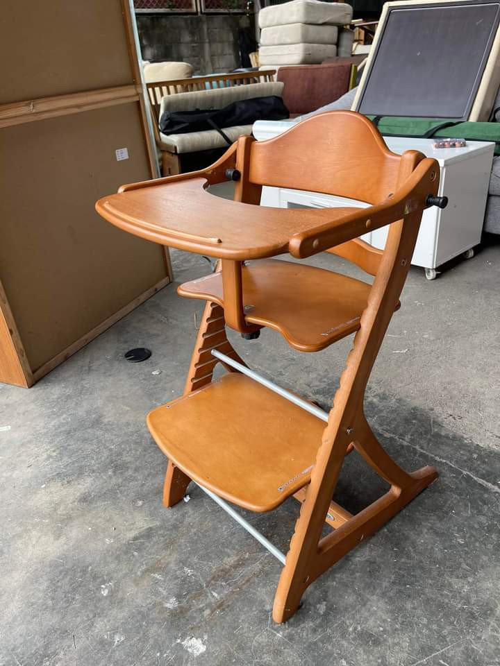 Yamatoya Wooden High Chair, Furniture & Home Living, Furniture, Chairs