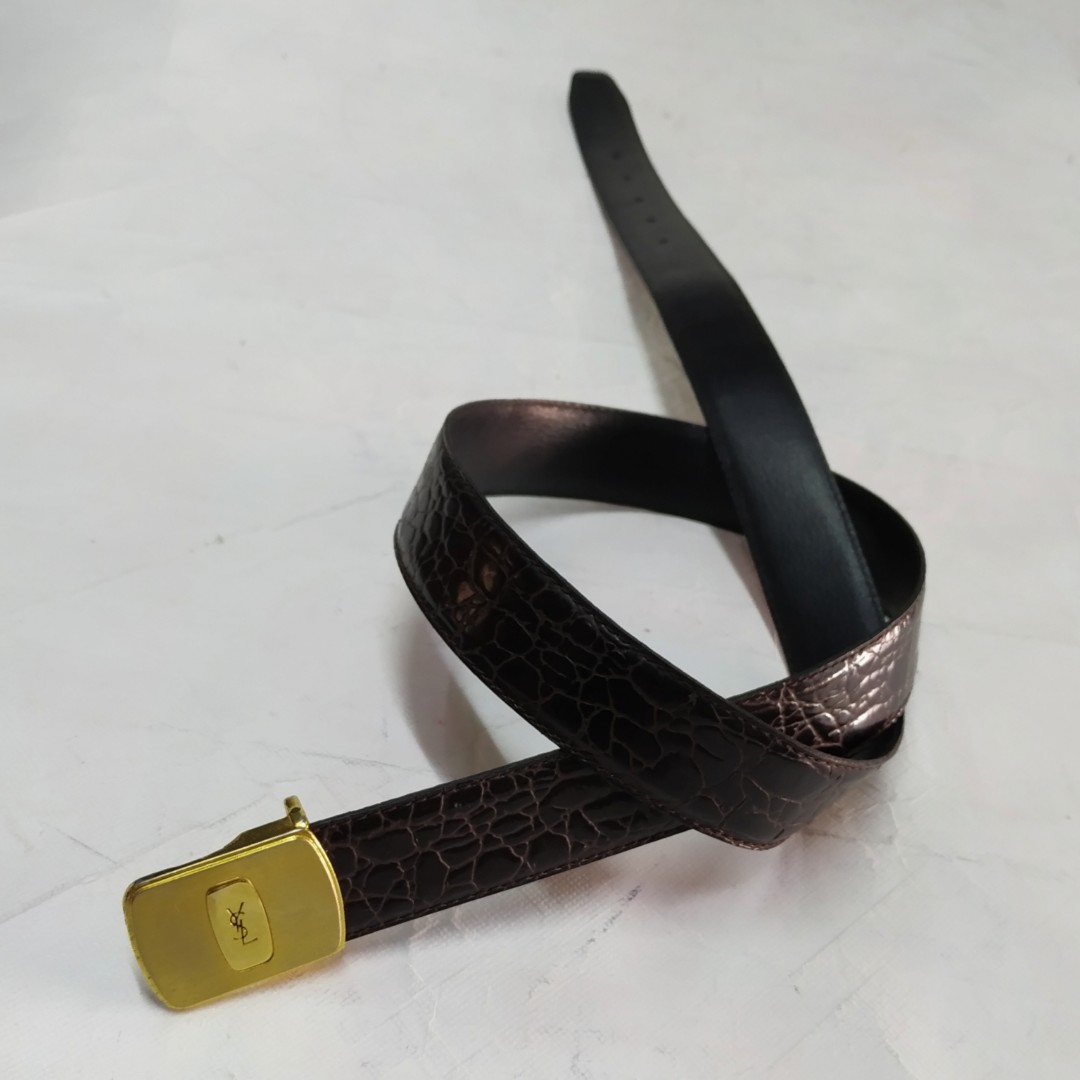 Ysl leather best sale strap