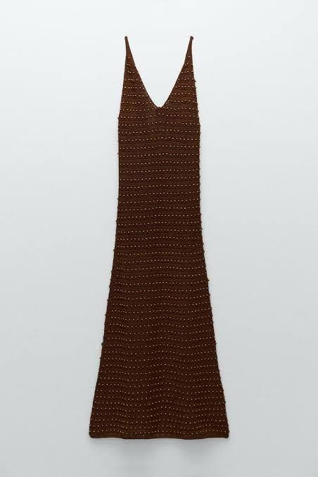 ZARA CROCHET DRESS WITH BEADING (NEW), Women's Fashion, Dresses & Sets,  Dresses on Carousell