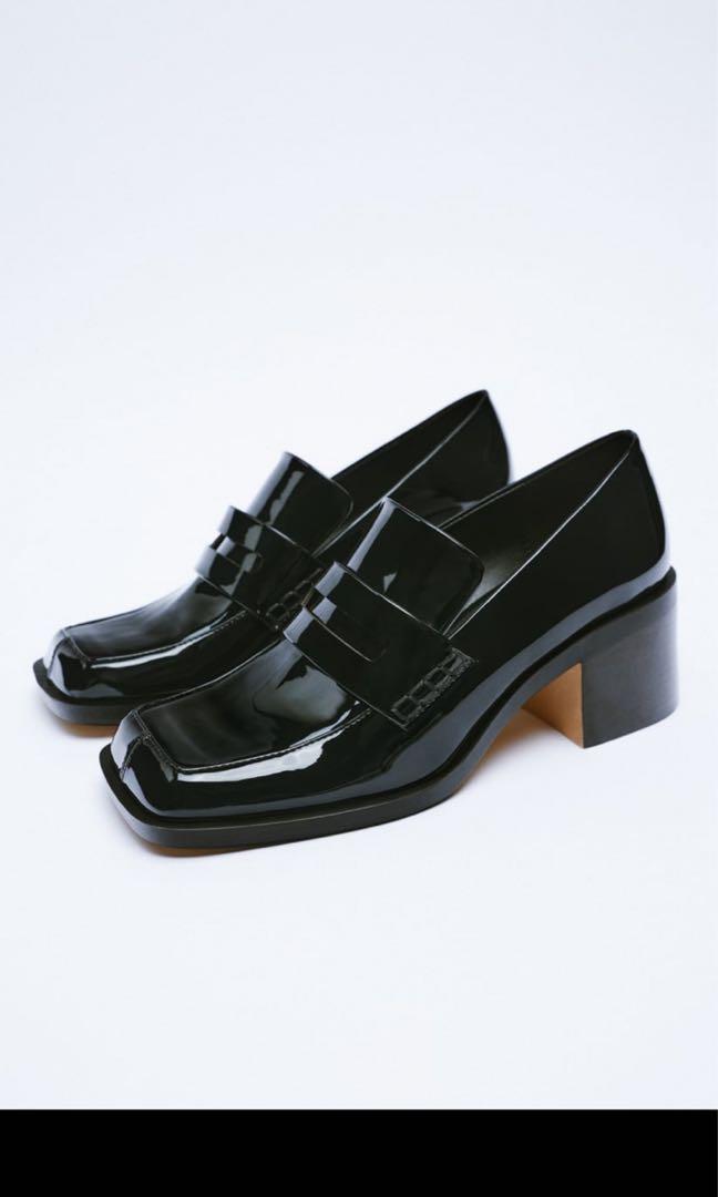 ?Zara Heeled Loafers, Women's Fashion