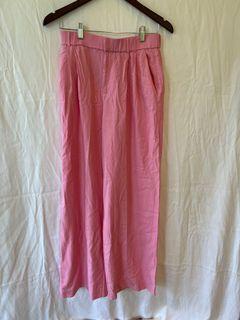 Zara pink linen pants