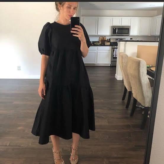 Zara black poplin dress clearance