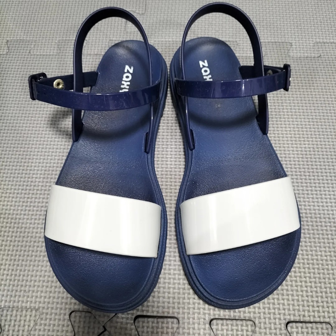 Zaxy Blue Sandals, Women's Fashion, Footwear, Flats & Sandals on Carousell