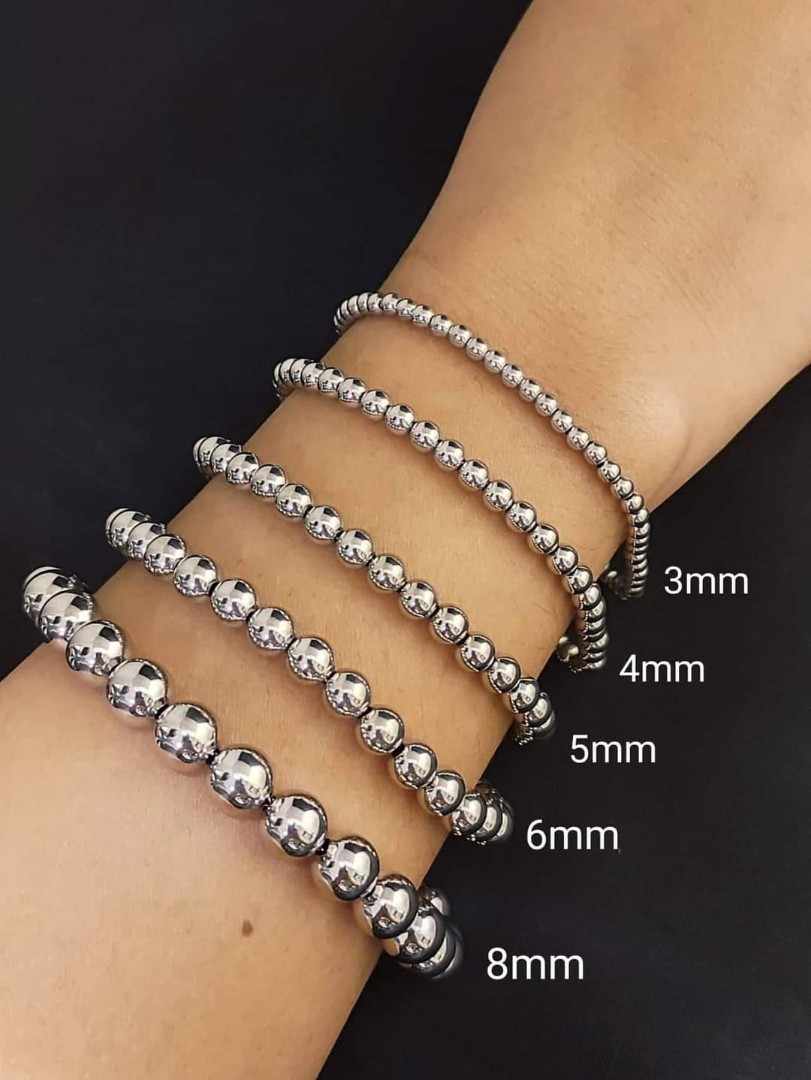 White gold hotsell ball bracelet