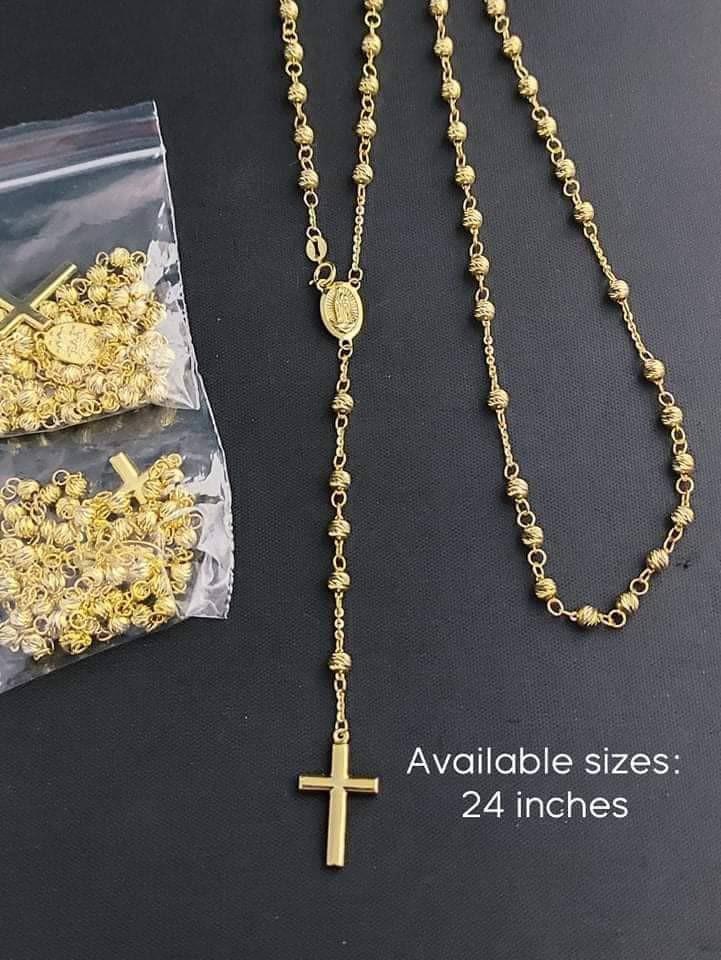 Rosary gold necklace 18k hotsell