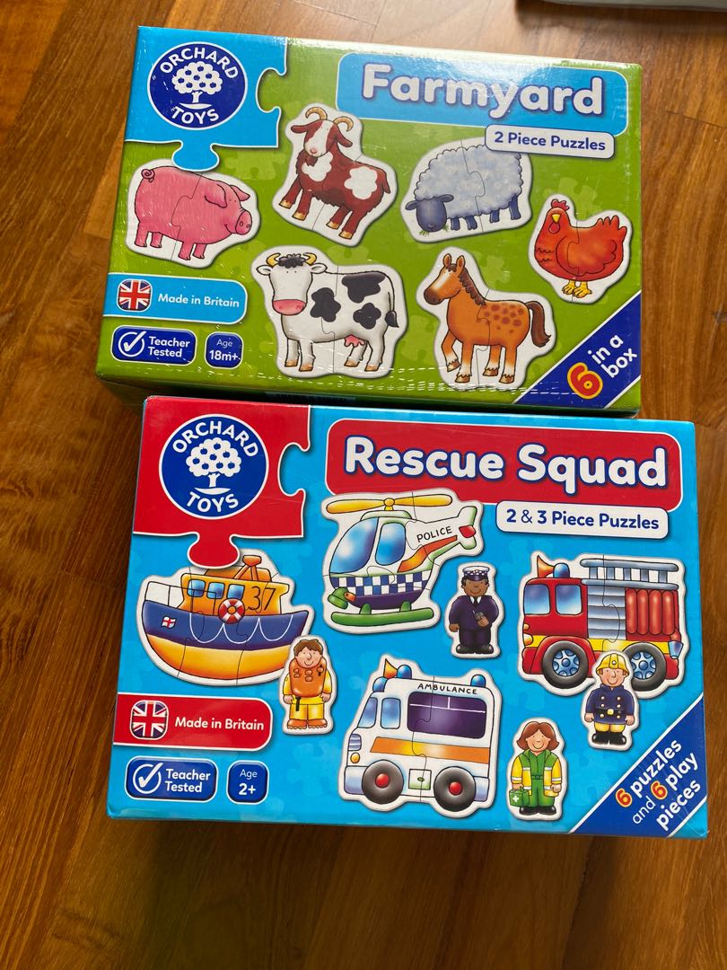 Orchard Toys RESCUE SQUAD Baby/Toddler/Child Puzzle Jigsaw Pretend Play 2yrs BN 