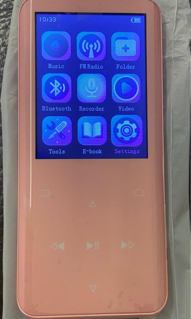 AGPTEK 32GB MP3/Video Player with Voice Recorder, Pink, A17X