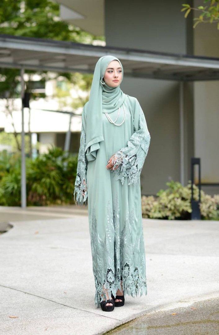 Abaya Nayla Dubai mint green