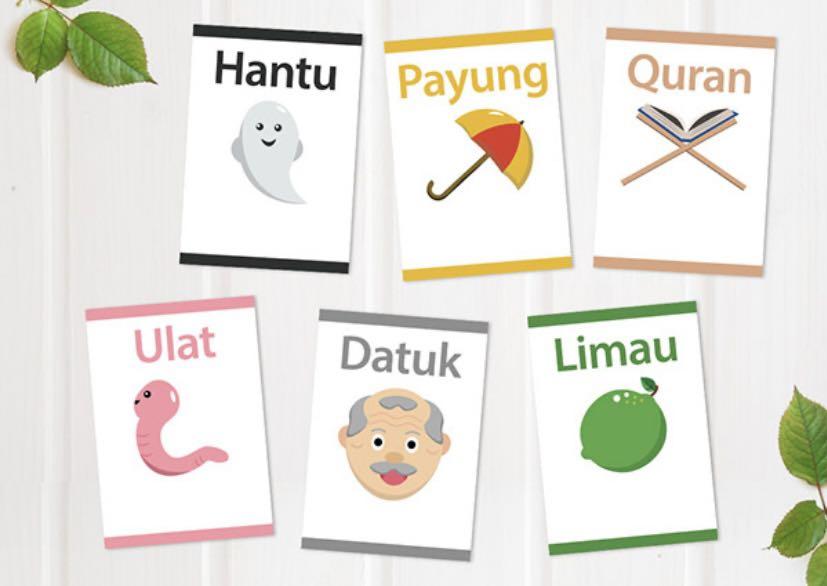 Alphabet Poster English, Malay, Arabic language, flashcards ...