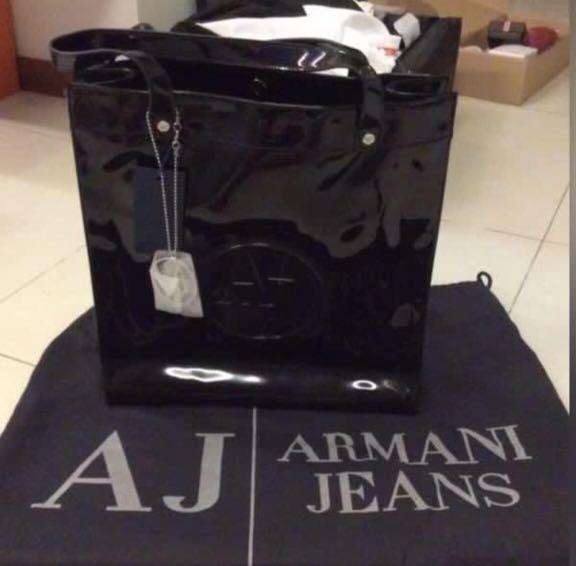 Armani jeans shoulder bag, Luxury, Bags & Wallets on Carousell