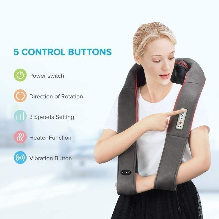 Atmoko Shiatsu Neck And Shoulder Massager With Heat Vibration Function Health And Nutrition 3321