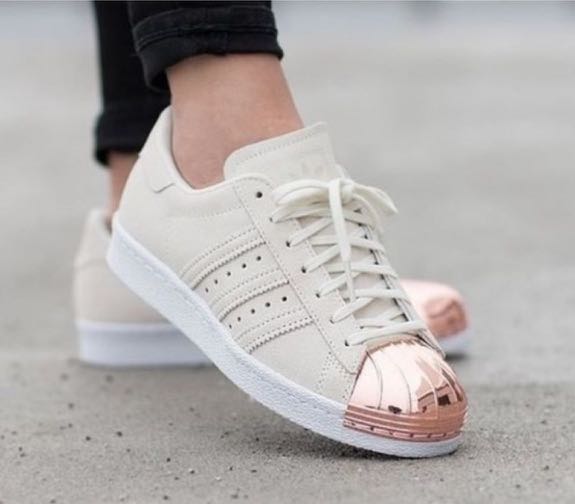 AUTHENTIC] ADIDAS Superstar 80s Rose Gold Metal Toe Cap, Women's Fashion, Footwear, Sneakers on