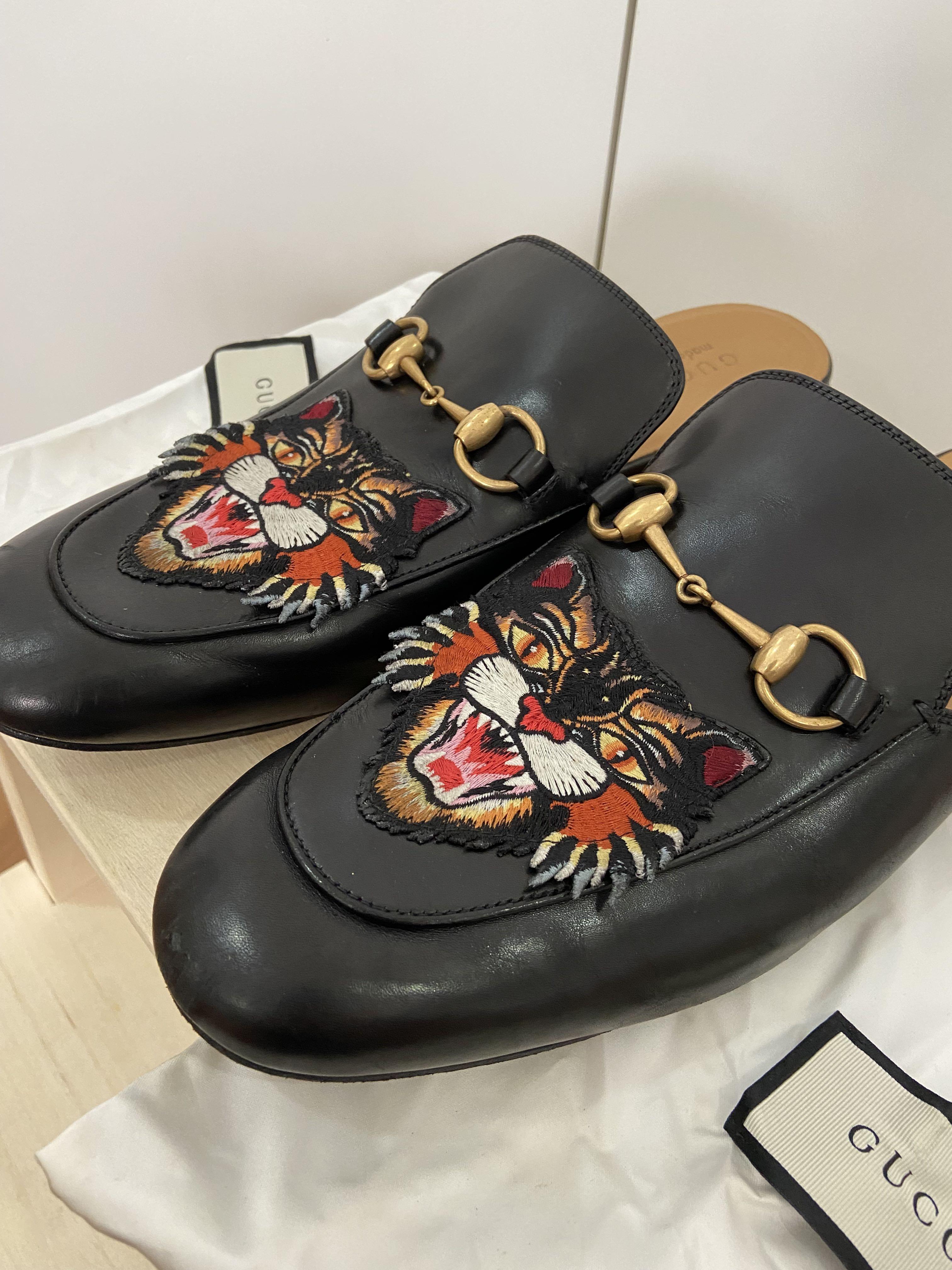 Gucci angry cat slides hot sale