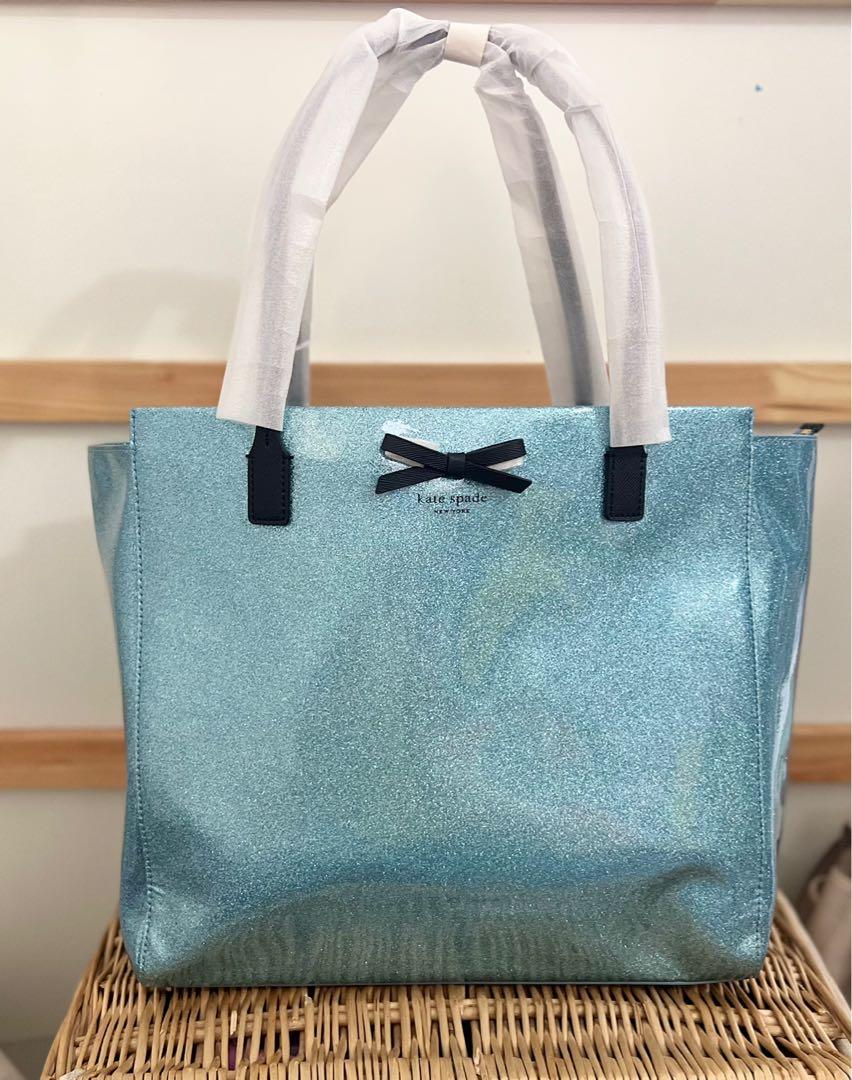 Kate spade grey cheap glitter purse